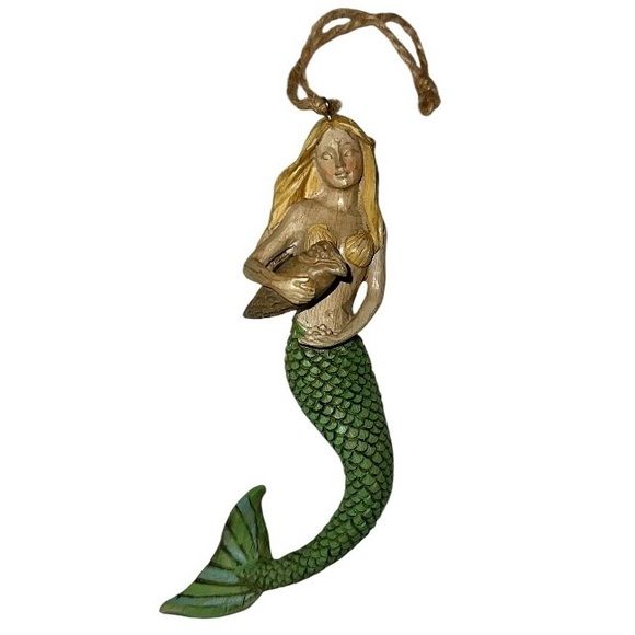 Set of 3 Adornment Mermaid Resin Ornaments - Picture 4 of 6